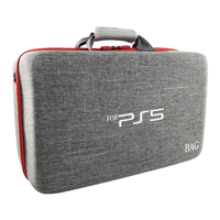 Sac de rangement portable étanche et antichoc EVA pour console PS5 avec compartiment pour accessoires, multicolore, 26x20x41cm