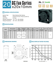 Ventilateurs DC AM2010H12B 20x20x10mm 18000RPM 5V 12V Haute Vitesse 2010 Ventilateur de Refroidissement DC