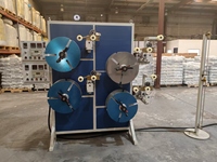 Machine d'enroulement à quatre postes avec moteur, équipement de bobinage de bande de caoutchouc à tension constante 380V 3kW