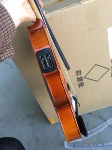 Wholesale Cheap Price Sinomusik Made Electric <strong>Violin</strong> with 2 Band EQ Gloss Red Brown <strong>String</strong> Instrument with case Bow China Made - Product Image 3