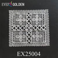 Patchs carrés en dentelle brodée à la machine à motifs personnalisés pour robes, chapeaux et accessoires de crochet DIY - Imperméables, à coudre