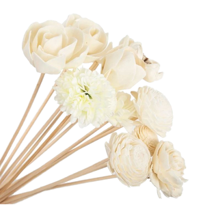 Diffuseur à bâtonnets 50 ml avec boîte, parfum Pamplemousse pour salle de bain - Bâtonnets parfumés aux fleurs séchées, senteur pastèque et sel marin, sans BPA - Product Image 1