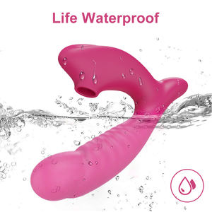 Hot Sell Adult Sexy Produkte 2-in-1 Saugen Leistungs starker Vibrator 10 Geschwindigkeiten Stimulieren Klitoris Vagina G-Punkt Vibrator - Product Image 3