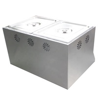 Cuisinière à gaz commerciale double panier huiles friteuse à dinde poulet Frit pommes de terre frites