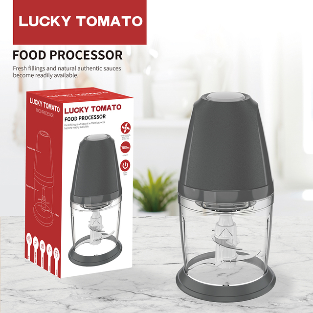 Electric Food Processor Mini Household Baby Juicer Meat Grinder 400W 1.2L Capacity Cooking Machine Small Garlic Mincing Machine