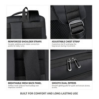 Tas Ransel Laptop Oxford Anti Air Multi Carry Expandable dengan Port USB Pengisian Daya, Kapasitas Besar, Unisex, untuk Bisnis dan Perjalanan