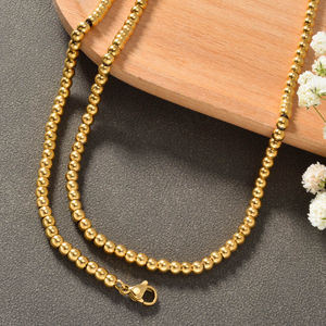 Parure de bijoux de luxe classique personnalisée en acier inoxydable plaqué or 18 carats avec perles pour femme, idéale pour mariage, fiançailles et soirée - Product Image 2