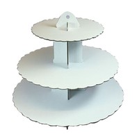 Spot monochrome trois couches plaqué or gâteau rack jetable dessert table créatif snack présentoir