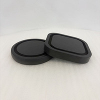 Base en bois faite à la main de forme personnalisée pour cloche en verre décorative, décorée au laser pour la décoration de la maison