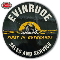 Hudson Service Car Motor Enamel Porcelain Signs Tin Metal Plate