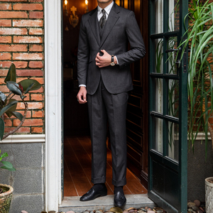 Popular High-quality Handsome Dark Gray Men's <strong>Suit</strong> Three-<strong>piece</strong> Business Leisure Joker Banquet Solid Color Luxury Slim Men's <strong>Suit</strong> - Product Image 6