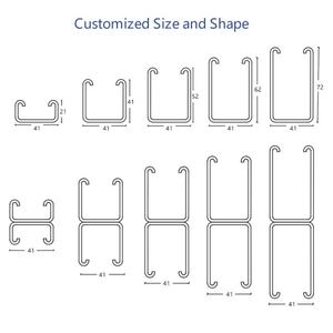 ヘビーデューティーホットディップ亜鉛メッキ鋼Cチャンネルスロット付きユニストラットユニストラットチャンネル、溶接曲げパンチング付き - Product Image 3