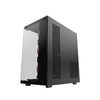Boîtier de jeu ATX Mid Tower à vente chaude avec panneau en verre trempé, design vertical pour les joueurs - Stock disponible