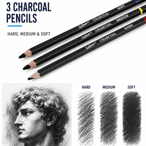 Ensemble de crayons à dessin et à croquis professionnels Xin Bowen de 34 pièces avec crayons en graphite et en fusain pour artistes, adultes et débutants - Product Image 6