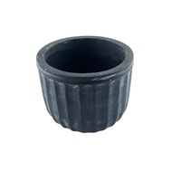 Offre Spéciale : Pots de Fleurs en Ciment Noir et Blanc Imperméables pour Jardin, Balcon, Cactus et Bonsaï