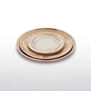 Plaques de chargeur martelées de forme ronde personnalisées pour service de vaisselle d'hôtel et mariages - Product Image 4