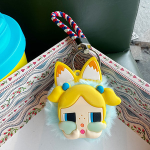 Llavero de Peluche de Bebé Llorón de Dibujos Animados, Colgante de Cuerda para Bolso, <span class=keywords><strong>Muñeca</strong></span> de Cabeza Grande para Niñas, Regalo de Moda para Bolso - Product Image 2