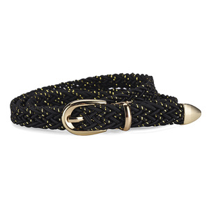 <span class=keywords><strong>Ceinture</strong></span> fine et <span class=keywords><strong>tressée</strong></span> pour femmes <span class=keywords><strong>Ceinture</strong></span> à boucle ardillon <span class=keywords><strong>dorée</strong></span> - Product Image 4