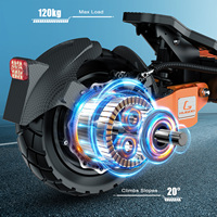 Trottinettes électriques pliables tout-terrain KUGOO F2 Pro Max pour adultes, 1000W*2, double moteur haute puissance, 52V 20Ah, trottinettes électriques pliables