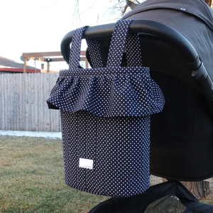 Borsa Organizer per Pannolini Grande Capacità in Tela a Pois per Passeggino, Ideale per Genitori - Vendita all'Ingrosso - Product Image 5
