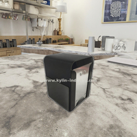 Distributeur de serviettes en fer blanc simple, bon marché avec porte-menu transparent