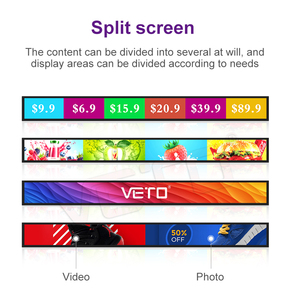 Veto LCD Bar hiển thị 35 inch trong nhà kéo dài Android Kệ cạnh màn hình quảng cáo <span class=keywords><strong>Video</strong></span> <span class=keywords><strong>Player</strong></span> - Product Image 4