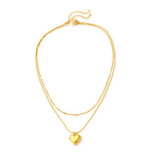 قلادة جديدة ثلاثية الأبعاد لقلب الحب قلادة من طبقات قلادة نسائية أنيقة صغيرة - Product Image 6