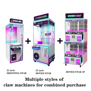 Lage Prijs Plastic + Metalen Klauw Machine Indoor Amusement Muntbediening Arcade Pop Pluche Speelgoed Custom Claw Machine