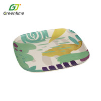 Assiettes en mélamine carrées en plastique, avec impression à personnaliser, pour la cuisine, pièces
