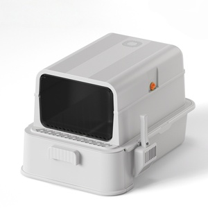 Caixa de Areia Inteligente Automática de Plástico Extragrande para Gatos com Autolimpeza, Controle de Odor, Antirrespingo e Grande Capacidade - Product Image 6