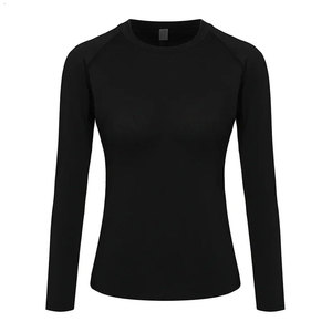 Low MOQ Latest <b>Design</b> Premium Women's <b>Compression</b> <b>Shirts</b> with <b>Custom</b> Logo High Quality Spandex/Polyester Quick Dry Eco-Friendly - Product Image 1
