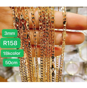 Collar de Cadena Cubana Gruesa de Cobre Bañado en Oro de <span class=keywords><strong>Xuping</strong></span> Jewelry a Precio de Fábrica al por Mayor con Personalidad y Estilo a la Moda - Product Image 1