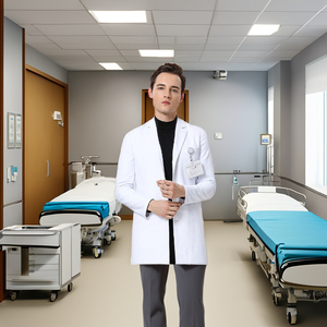 Camice da laboratorio dentale medico personalizzato a manica lunga per medico e farmacia - Product Image 3