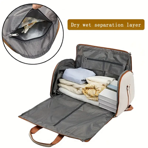 Hafif seyahat 2 in 1 omuz cabrio Weekender bagaj silindir çanta spor takım çantası genişletilebilir bez çanta giysi çantası - Product Image 2