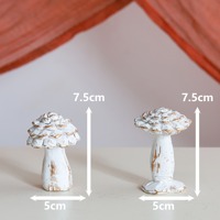 Ensemble de figurines de Noël vintage en résine peintes à la main, mignonnes, avec citrouille, écureuil et champignon, pour décoration de table et de maison