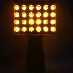 Feux de signalisation routière solaires / Feux de barricade LED jaunes rouges 24LED 48LED / Feux de sécurité routière / Feux d'avertissement - Product Image 5