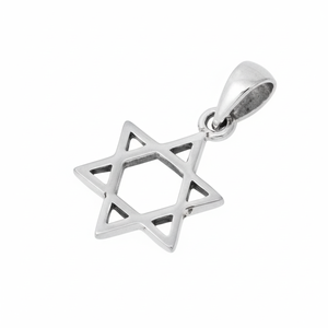 Colgante Estrella de David Hecho a Mano, Plata de Ley 925, Estilo Clásico, Chapado en Rodio, Colgante de Aniversario - Product Image 1