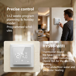 <span class=keywords><strong>Termostato</strong></span> Inteligente WiFi HY516 para Calefacción del Hogar, Electrónico, Inalámbrico, Digital, Programable, Compatible con Tuya y <span class=keywords><strong>Google</strong></span> <span class=keywords><strong>Nest</strong></span> - Product Image 4