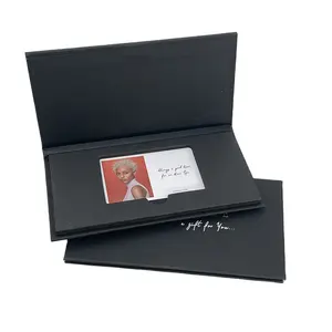 Custom warranty metal card magnetic flap nfc luxury business credit card gift packaging