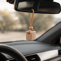 Diffuseur d'arômes suspendu pour voiture en bois de hêtre à 13 brins, avec bouchon en bois, pendentif pour rétroviseur, pour huiles essentielles