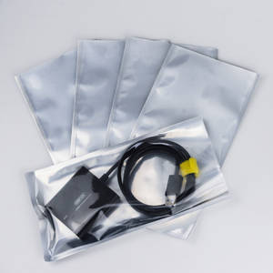 Clear Front sliver foil backside Bolsas planas de plástico Funda para teléfono móvil/cables Bolsa de embalaje - Product Image 2