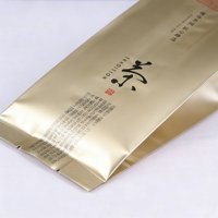 Pochette plastique personnalisable, sachets de thé, feuille d'aluminium épaissie à chaud, vide, emballage en plastique, à fond plat, rangement pakg