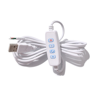 Câble d'extension USB pour variateur de lumière LED 5V DC avec interrupteur marche/arrêt et adaptateur pour réglage de la couleur