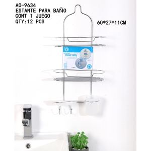 CASAMAX WL AO-9634 Organizador de estantes para baño, accesorios de almacenamiento para ducha, clásico, creativo, duradero, elegante y de primera calidad - Product Image 1