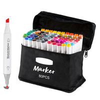 Ensemble de stylos marqueurs d'art professionnels, ensemble de marqueurs à l'alcool, ensemble de croquis, pinceau marqueur coloré