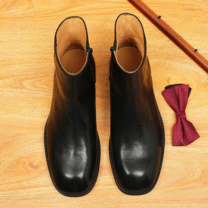 Botas Chelsea de Cuero Modelo 2025, Estilo Británico Retro para Otoño, Formales y Casuales para Hombre, Cálidas y de una Sola Pieza - Product Image 3