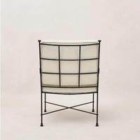 Ensemble de table et chaises de salle à manger de style français rétro en fer forgé imperméable pour l'extérieur, pour cour et jardin