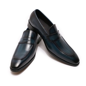 Chaussures de <span class=keywords><strong>costume</strong></span> en cuir de vache véritable pour hommes, faites à la main de haute qualité, chaussures de mariage formelles italiennes d'été pour hommes, chaussures habillées oxford - Product Image 4