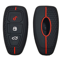 Couverture de clé de voiture en silicone Smart Remote Fobs Shell Case Skin Auto Accessoires pour Ford Focus Fiesta 2017 2018 2019 C-Max Kuga Escape