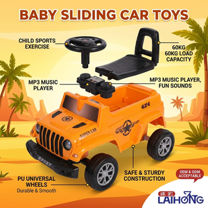 Coche de Juguete <span class=keywords><strong>para</strong></span> Niños, Carro de Empuje con Barra de Empuje, Juguetes de Plástico Pequeños, Mini Coche de Juguete Deslizante - Product Image 5